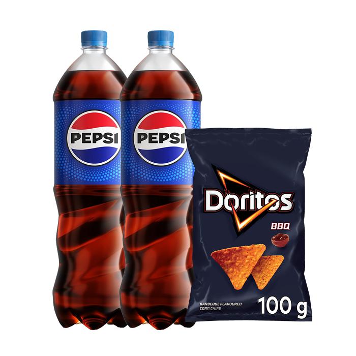 Pepsi x2 + Doritos BBQ