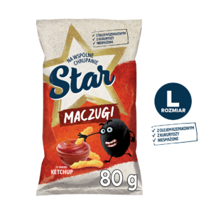 STAR MACZUGI Chrupki kukurydziane o smaku ketchupu 80 g