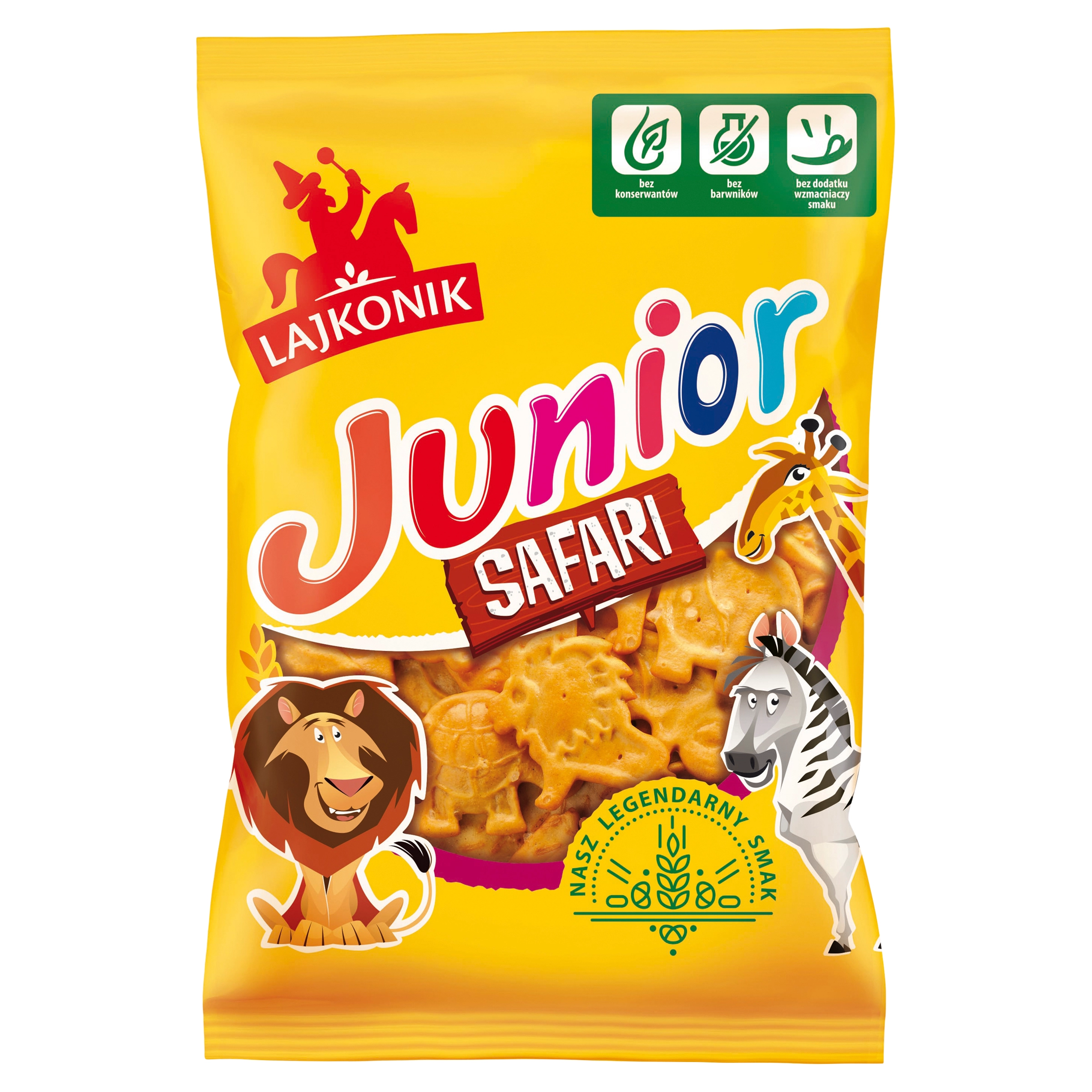 LAJKONIK JUNIOR SAFARI Drobne pieczywo o smaku waniliowym 125 g