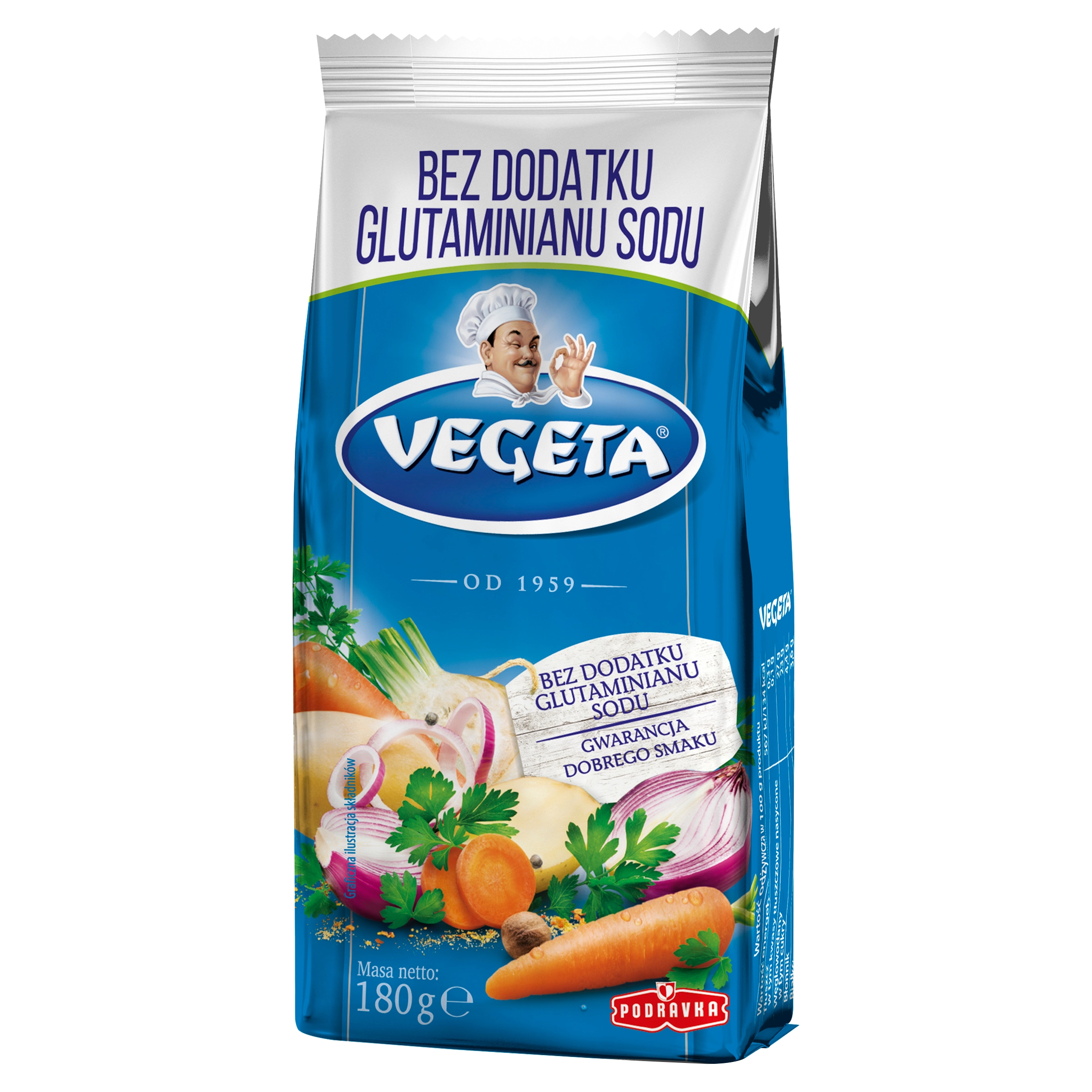 PODRAVKA Przyprawa Vegeta bez glutaminianu 180 g