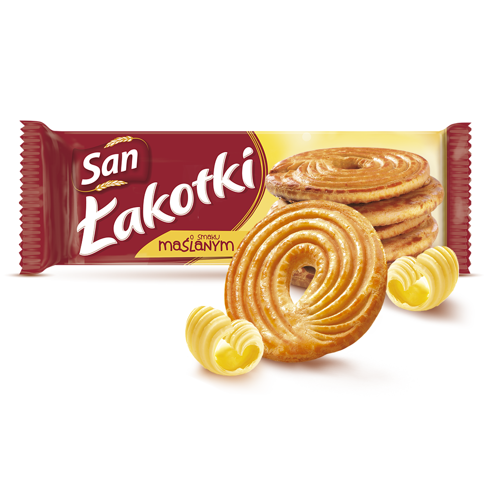 SAN ŁAKOTKI Ciastka maślane 168 g