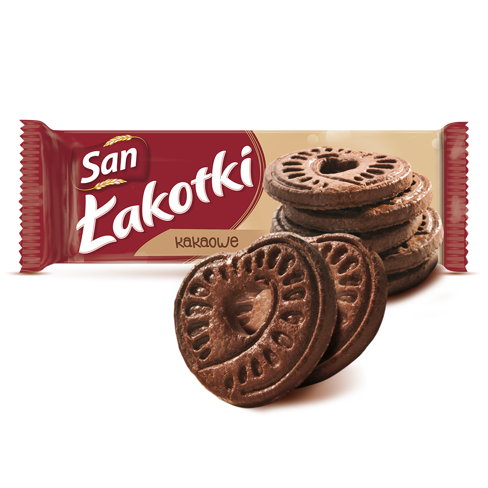 SAN ŁAKOTKI Ciastka kakaowe 168 g