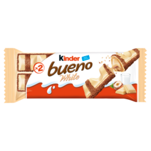 KINDER BUENO Wafel w białej czekoladzie z mleczno-orzechowym nadzieniem White 39 g