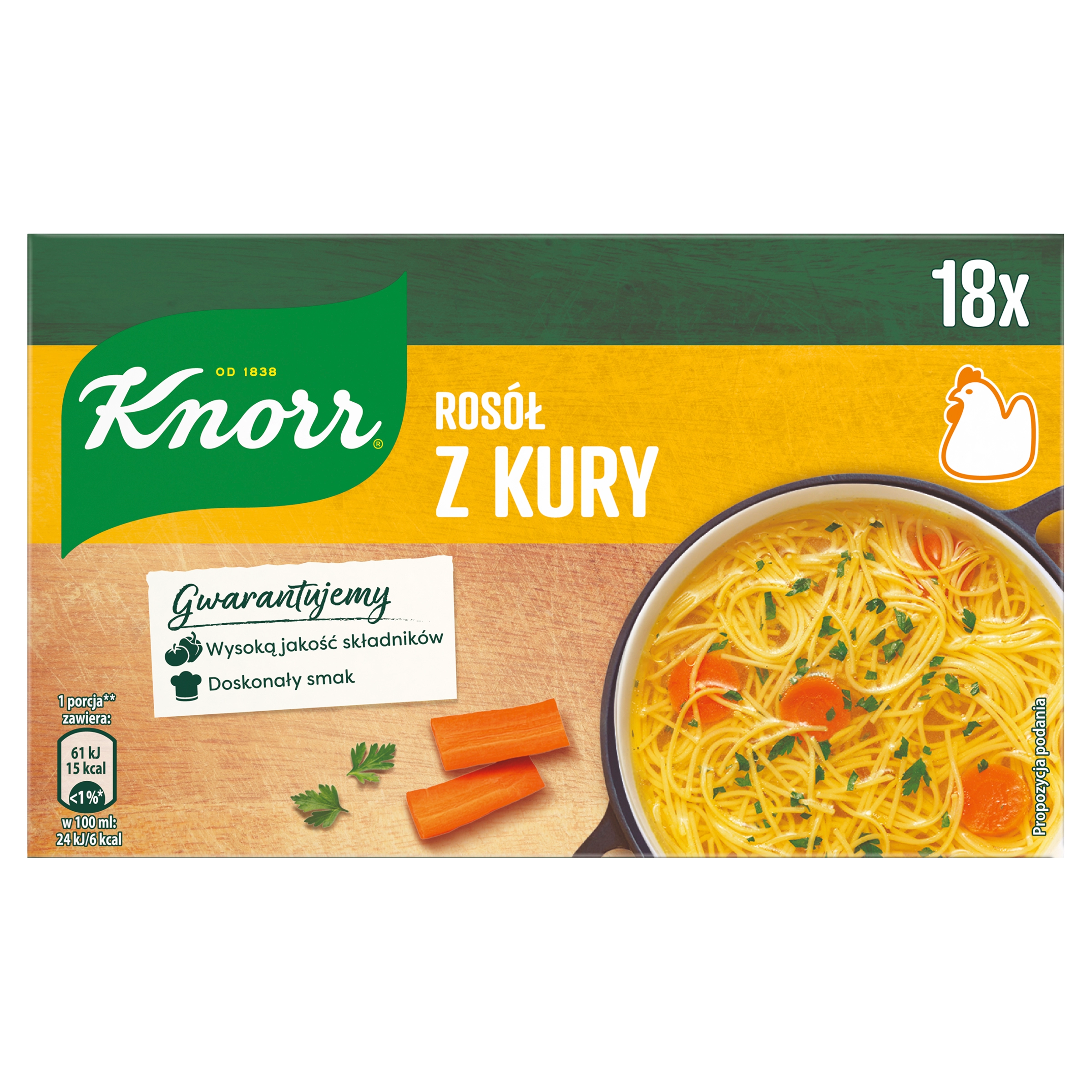 KNORR Bulion z kury 18 kostek 180 g