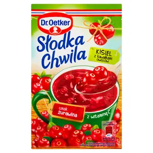 DR. OETKER SŁODKA CHWILA Kisiel żurawinowy z kawałkami owoców 32 g