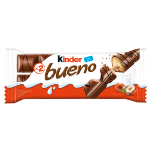 KINDER BUENO Wafel w mlecznej czekoladzie z mleczno-orzechowym nadzieniem 43 g