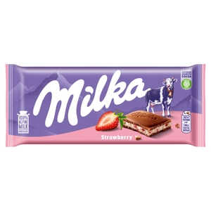 MILKA Czekolada mleczna truskawkowa 100 g