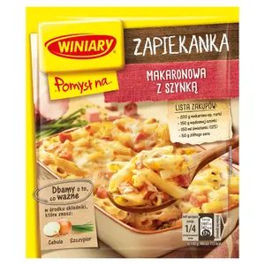 WINIARY POMYSŁ NA … Zapiekanka makaronowa z szynką 35 g