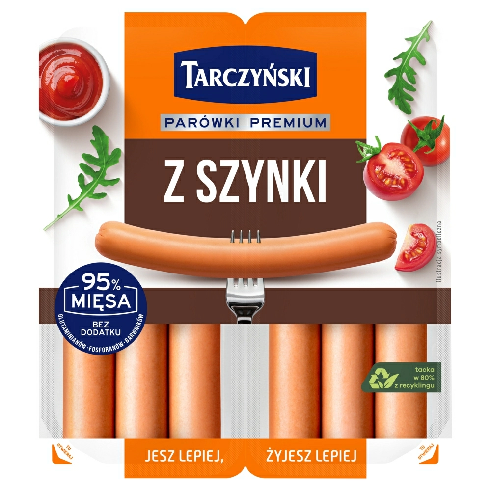 TARCZYŃSKI Parówki premium z szynki bezglutenowe 220 g