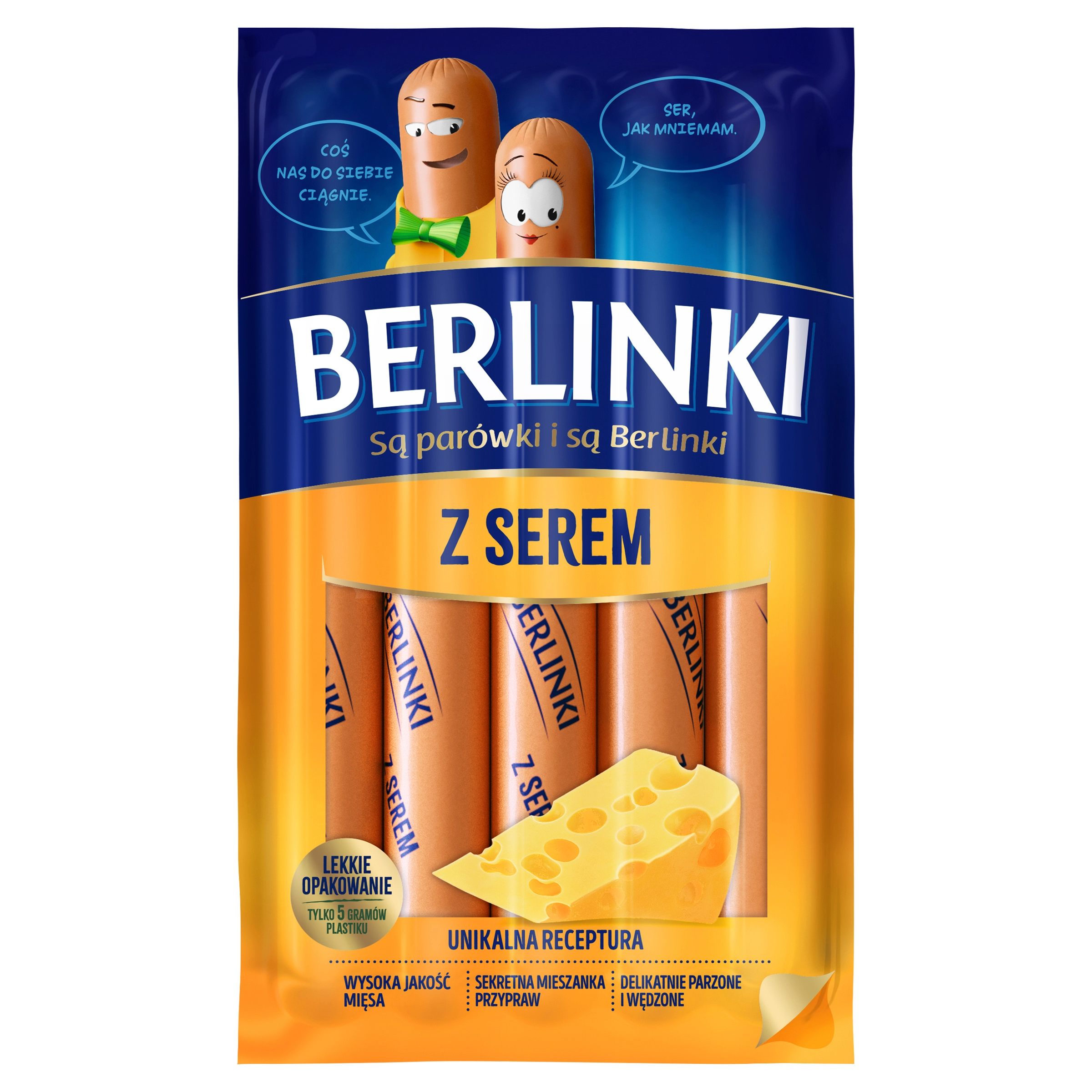 MORLINY BERLINKI Parówki z serem 250 g