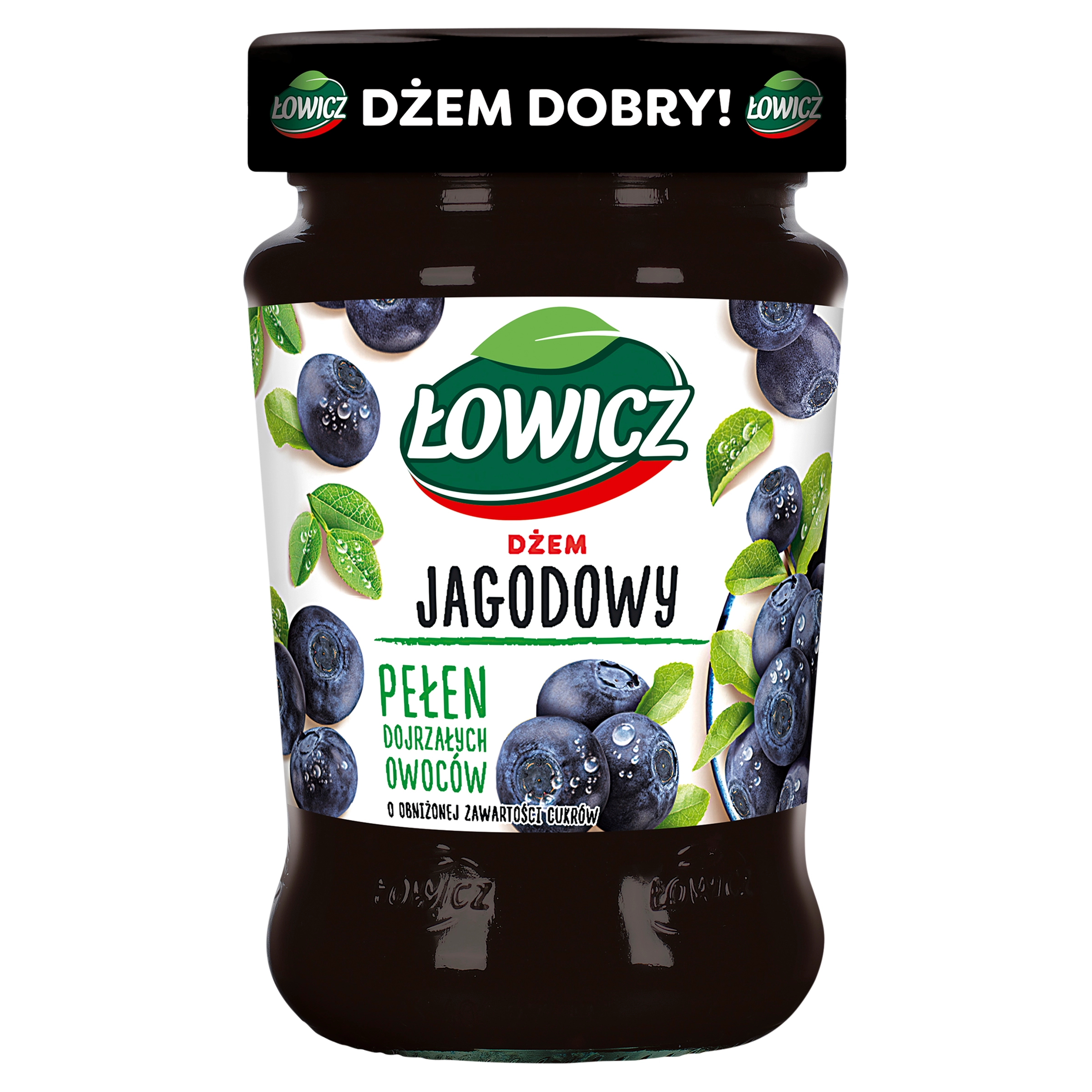 ŁOWICZ Dżem jagodowy niskosłodzony 280 g