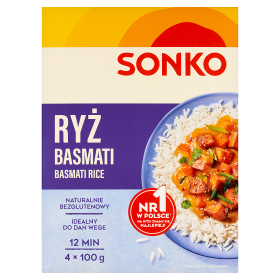 SONKO Ryż basmati biały długi 4x100g 400 g