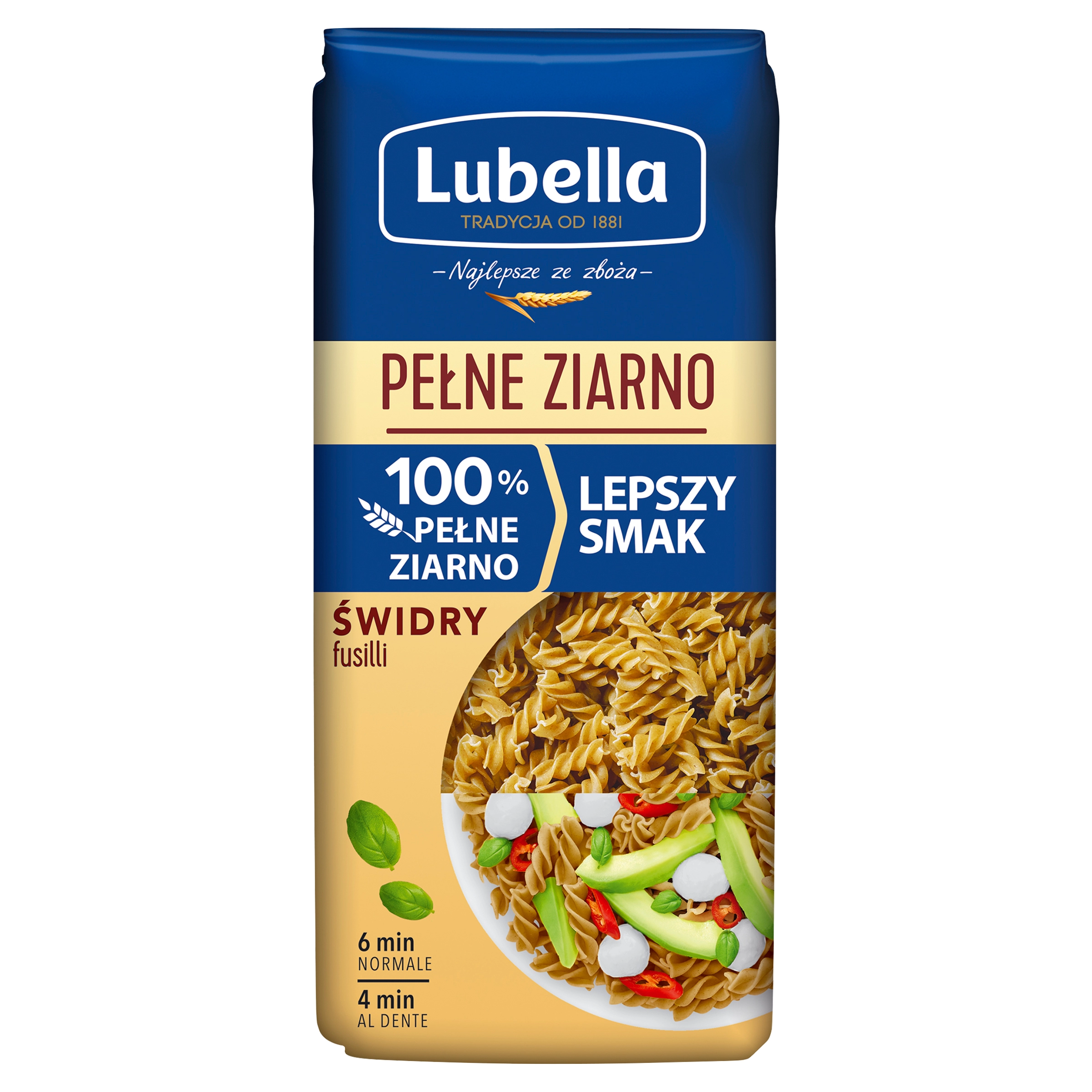 LUBELLA PEŁNE ZIARNO Makaron świderki 400 g