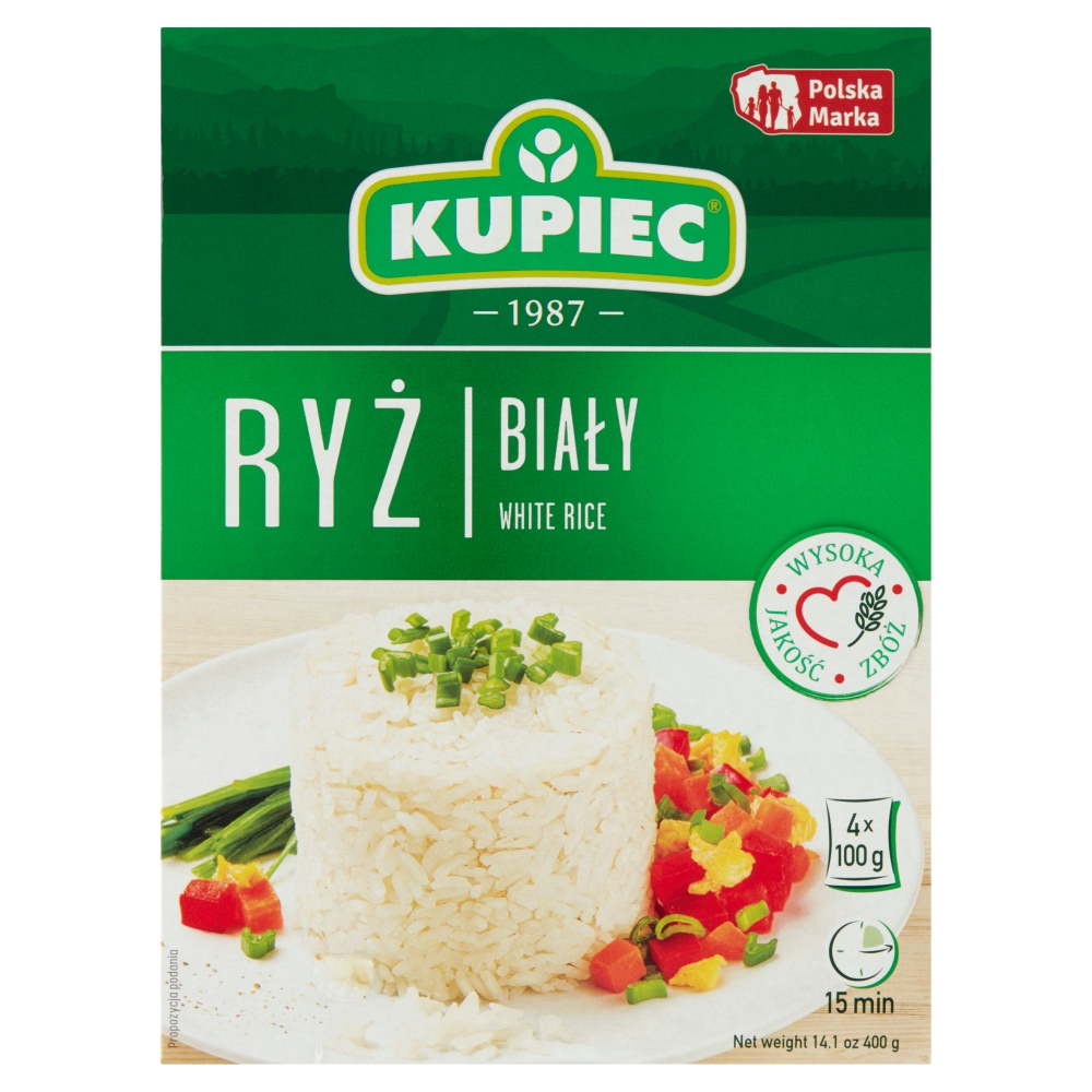 KUPIEC Ryż biały 4x100g 400 g