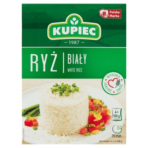 KUPIEC Ryż biały 4x100g 400 g