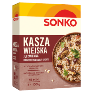 SONKO Kasza jęczmienna wiejska 4x100g 400 g