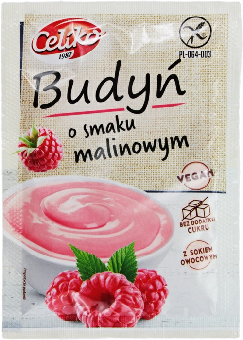 CELIKO Budyń o smaku malinowym bez glutenu 40 g