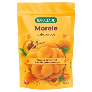 BAKALLAND Morele suszone całe 100 g