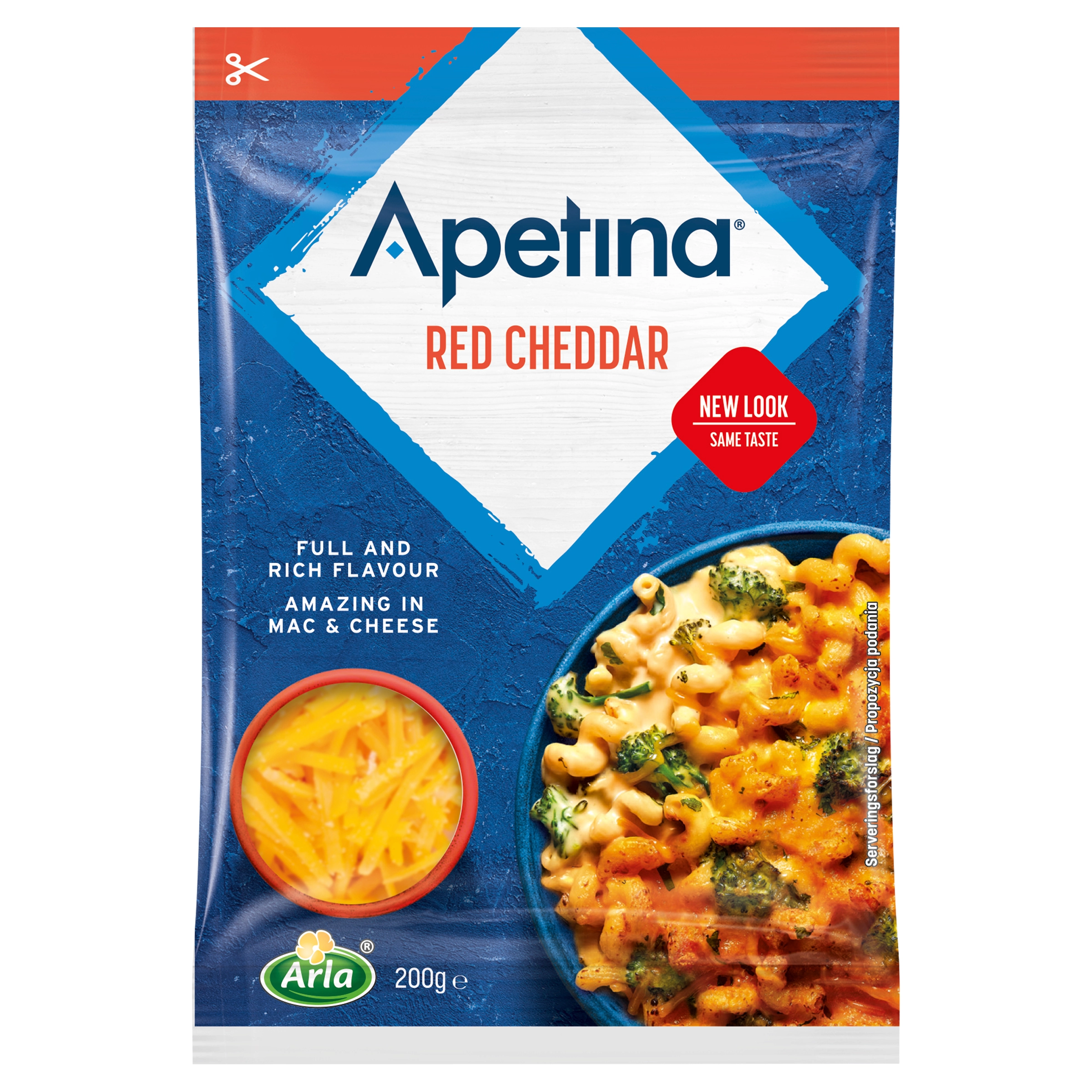 APETINA Ser Cheddar czerwony tarty 200 g