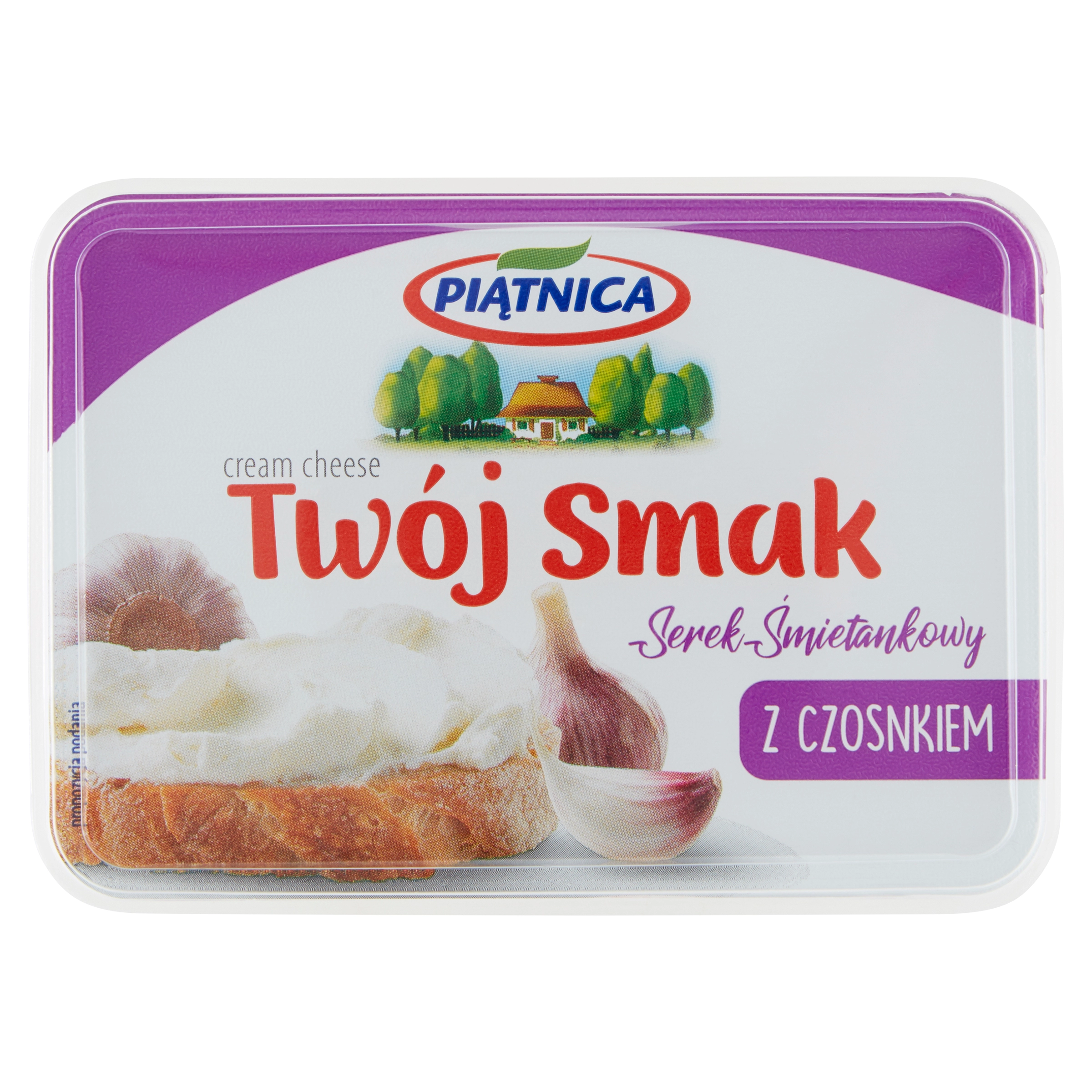 PIĄTNICA TWÓJ SMAK Serek śmietankowy z czosnkiem 135 g