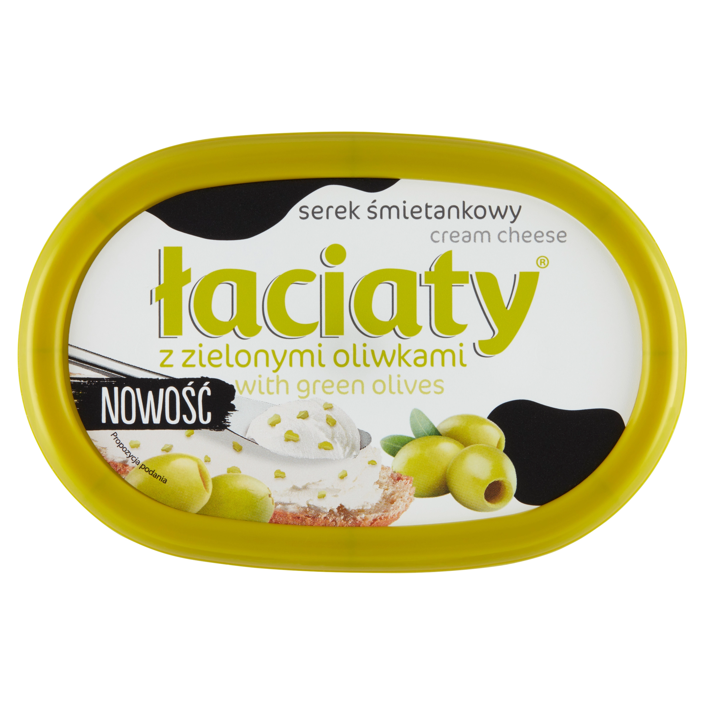 ŁACIATY Serek śmietankowy z zielonymi oliwkami 135 g