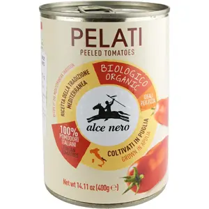 ALCE NERO Pomidory Pelati bez skóry BIO 400 g