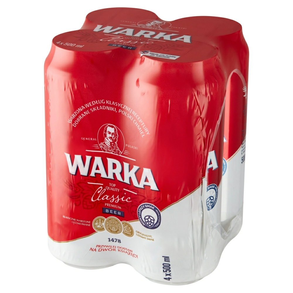 WARKA Piwo Classic jasne 4x500 ml 2000 ml