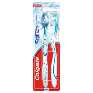 COLGATE MAX WHITE Szczoteczka do zębów średnia 2szt.