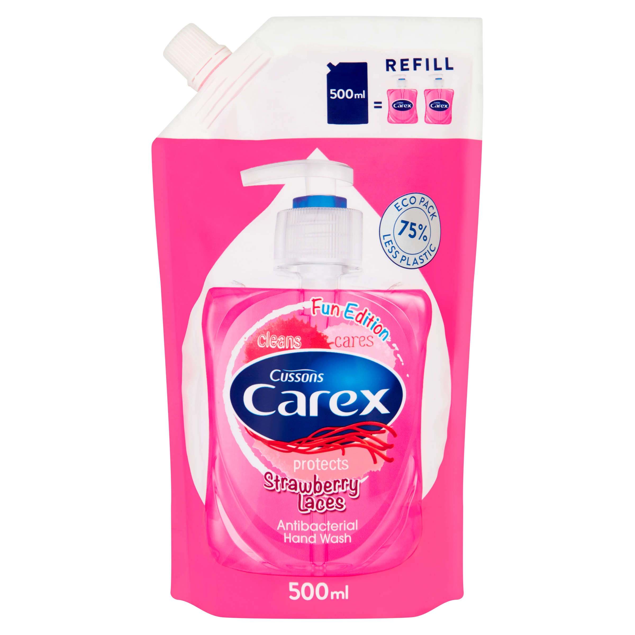 CAREX Mydło w płynie zapas antybakteryjne Strawberry Laces 500 ml