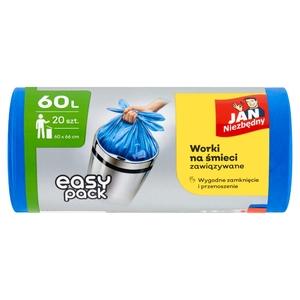 JAN NIEZBĘDNY Worki Easy Pack 60 l niebieskie 20 szt.