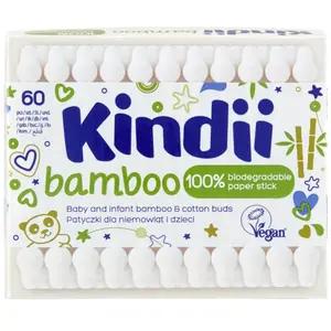 KINDII BAMBOO Patyczki higieniczne dla niemowląt i dzieci 60 szt.