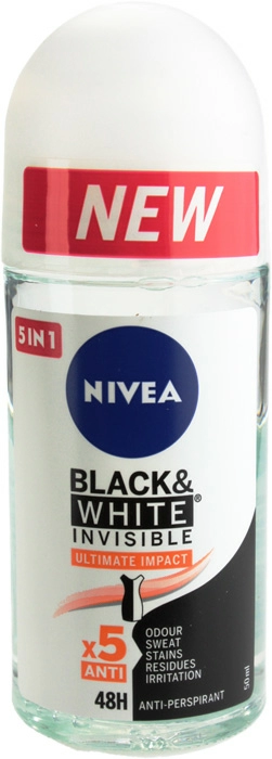 NIVEA BLACK&WHITE INVISIBLE Antyperspirant w kulce damski Ultimate Impact 50 ml