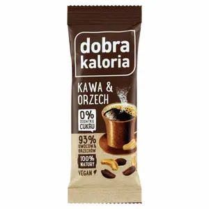 DOBRA KALORIA Baton daktylowy nerkowce & kawa bezglutenowy 35 g