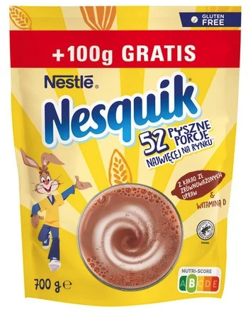 NESTLÉ NESQUIK Rozpuszczalny napój kakaowy z dodatkiem witamin 700 g