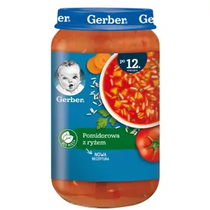 GERBER Zupka pomidorowa z ryżem dla dzieci po 12. miesiącu 250 g