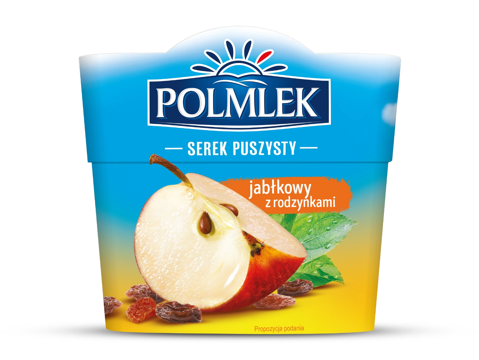 POLMLEK Serek puszysty jabłkowy z rodzynkami 150 g