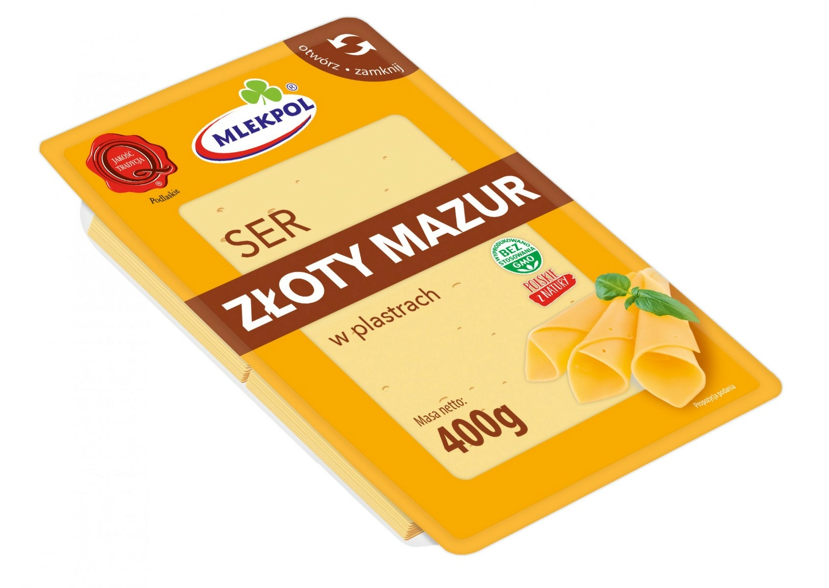 MLEKPOL Ser Złoty Mazur w plastrach 400 g