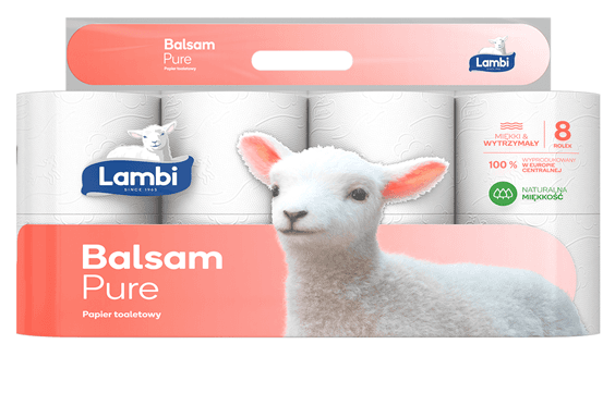 LAMBI Papier toaletowy Balsam Pure 8 rolek