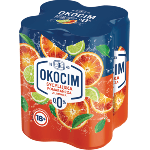 OKOCIM Piwo Sycylijska pomarańcza z cytryną bezalkoholowe 4x500 ml