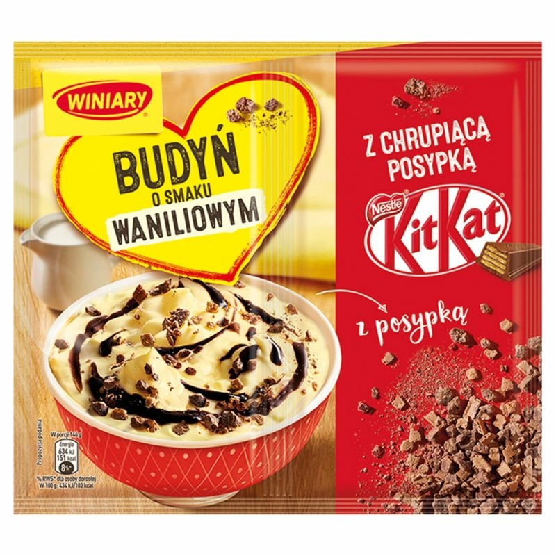 WINIARY Budyń waniliowy z chrupiącą posypką KitKat 65 g