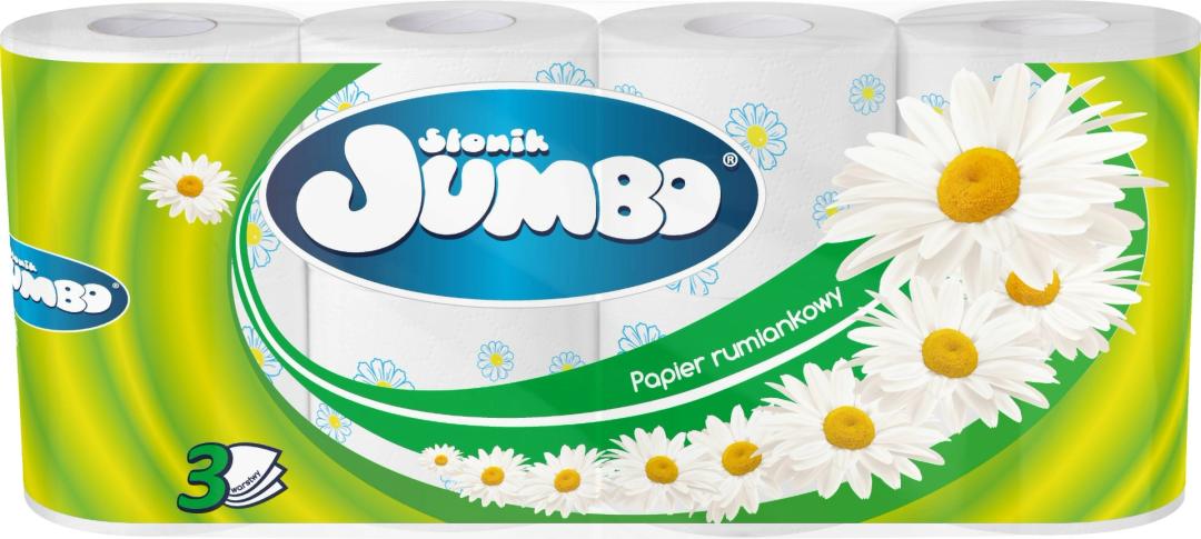 SŁONIK JUMBO SMART Papier toaletowy rumiankowy 8 rolek