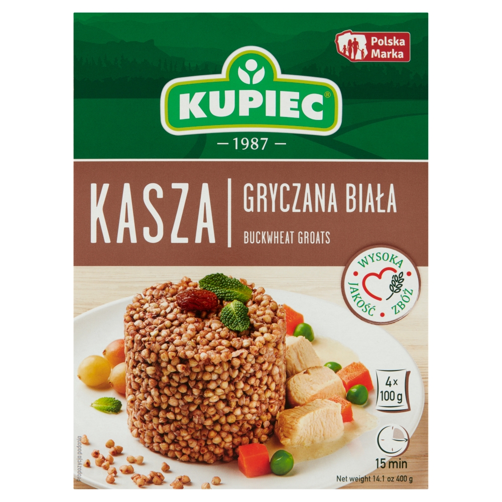 KUPIEC Kasza gryczana biała 4x100g 400 g