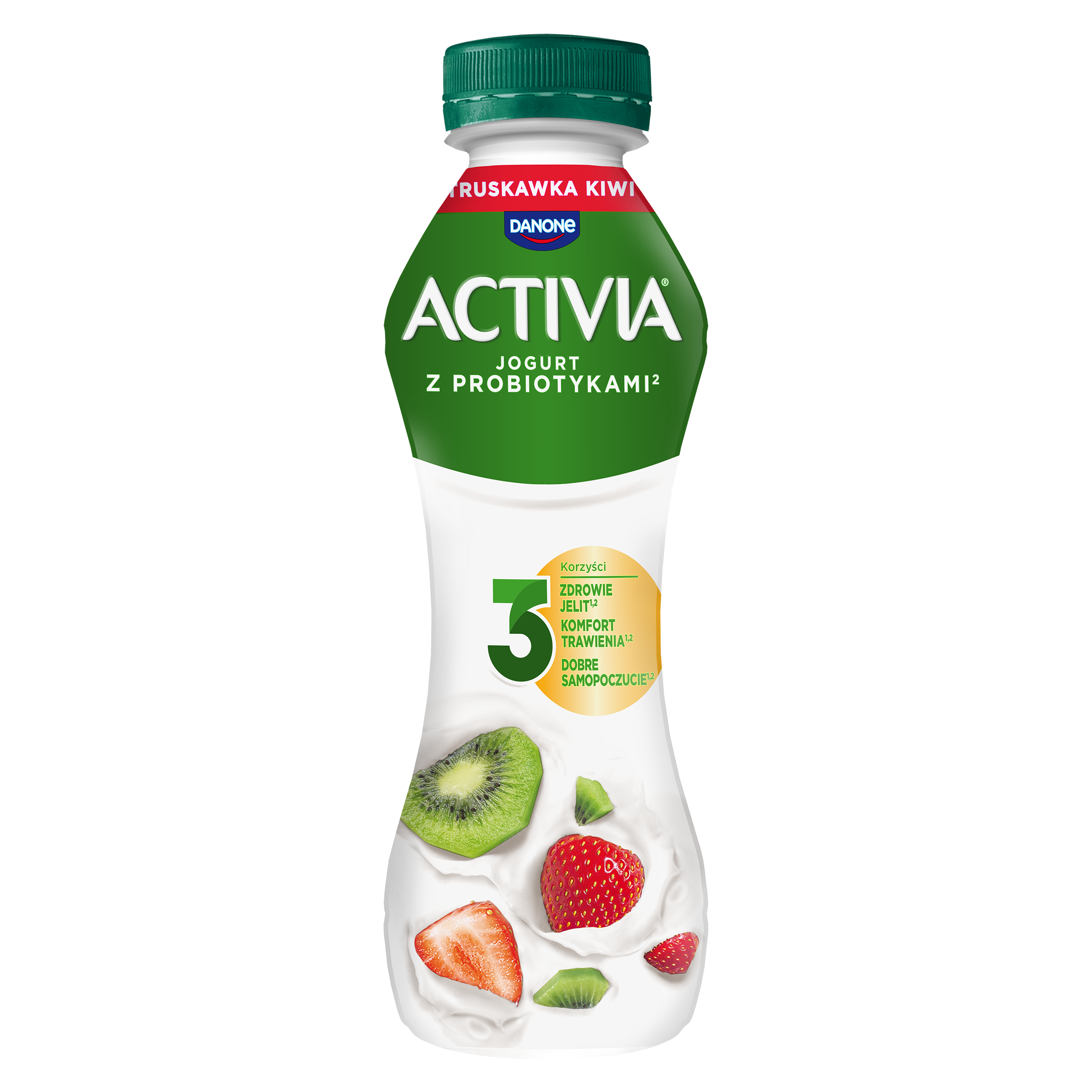 DANONE ACTIVIA Jogurt truskawka kiwi 280 g