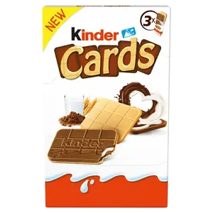 KINDER CARDS Wafel wypełniony mlecznym i kakaowym nadzieniem 79 g