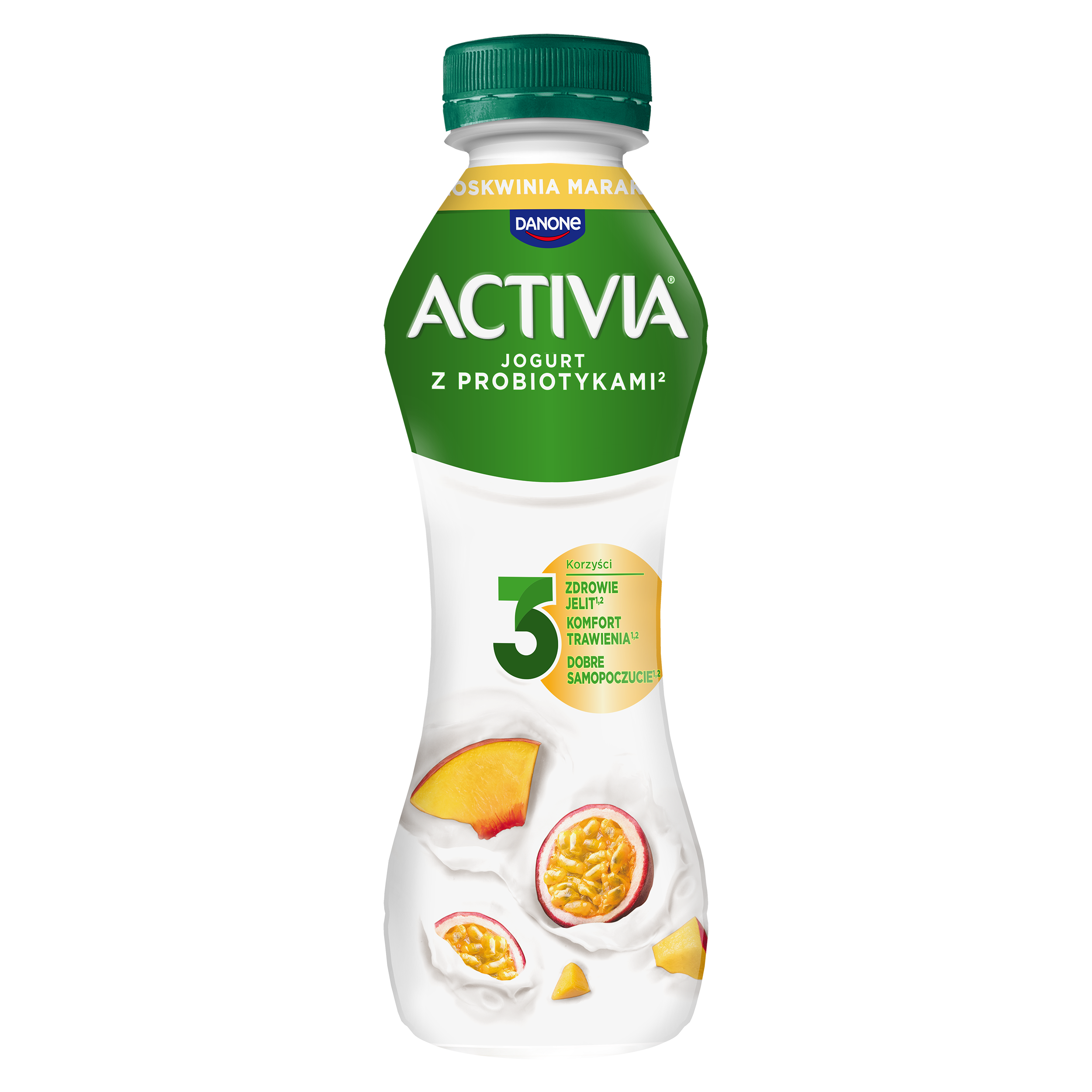 DANONE ACTIVIA Jogurt marakuja brzoskwinia 280 g