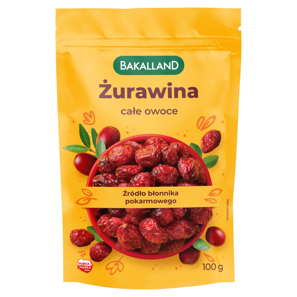 BAKALLAND Żurawina całe owoce 100 g