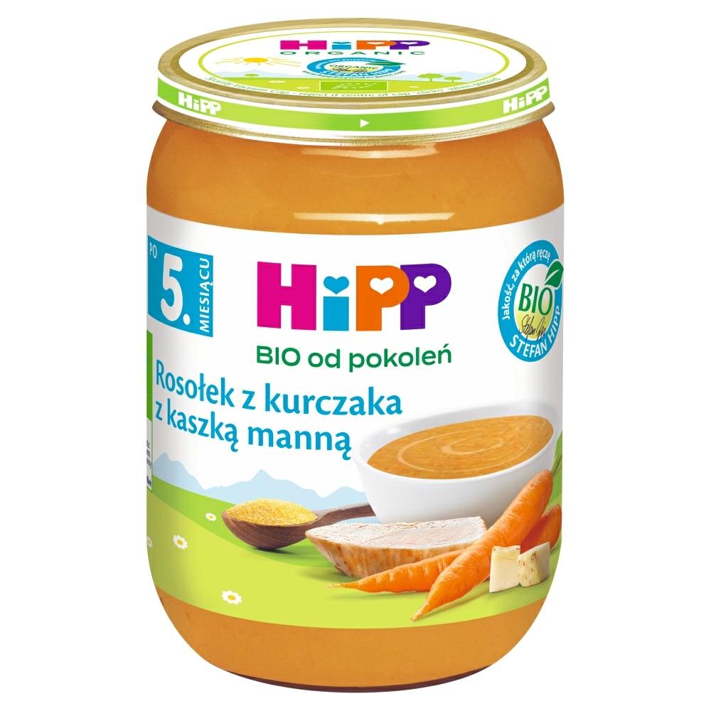 HIPP BIO Rosołek z kurczaka z kaszką manną po 5. miesiącu BIO