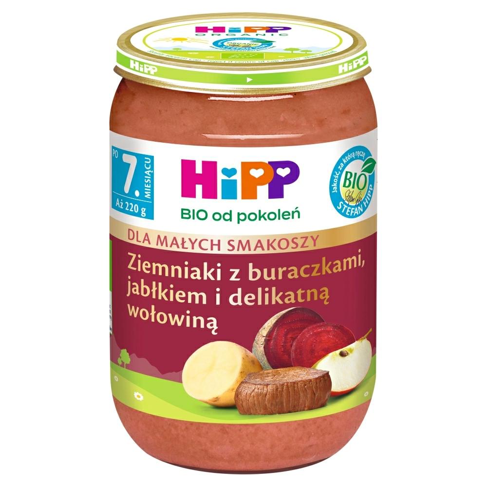 HIPP BIO Ziemniaki z buraczkami jabłkiem delikatną wołowiną po 7. miesiącu BIO
