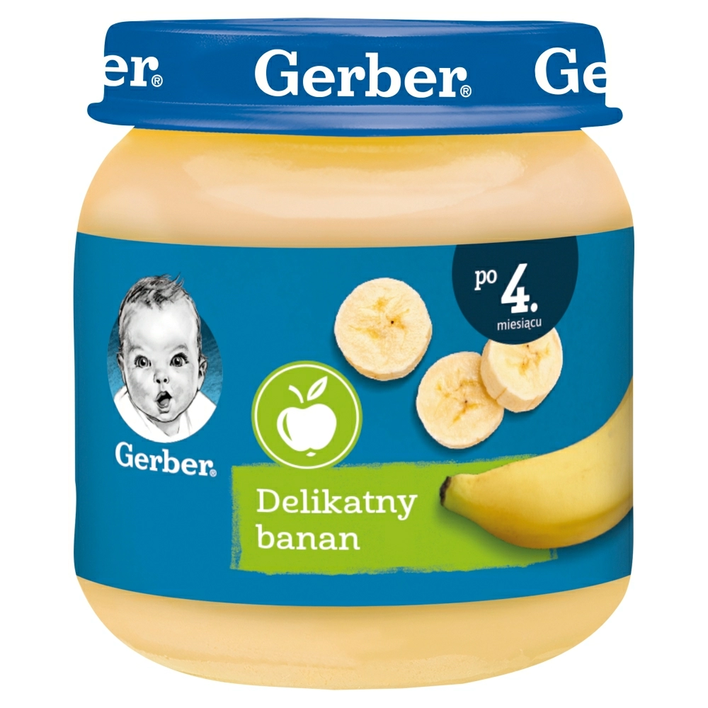 GERBER Delikatny banan dla niemowląt po 4. miesiącu 125 g