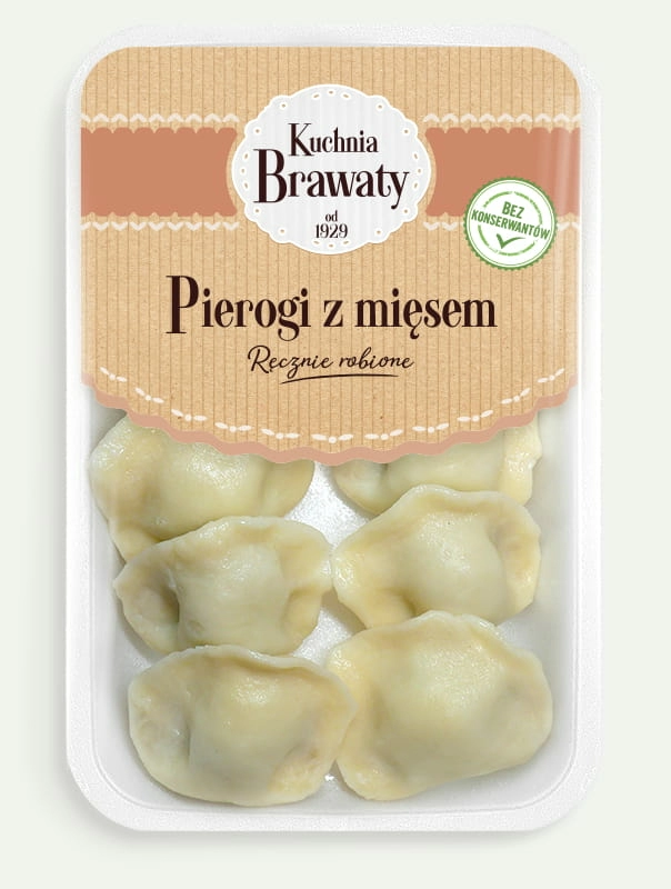 KUCHNIA BRAWATY Pierogi z mięsem 330 g